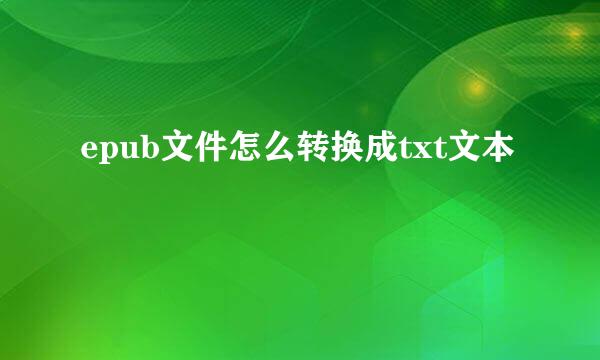 epub文件怎么转换成txt文本