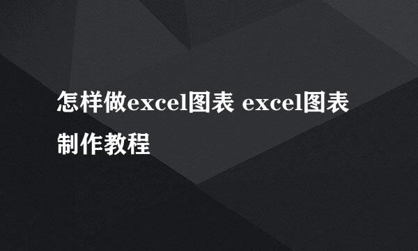 怎样做excel图表 excel图表制作教程