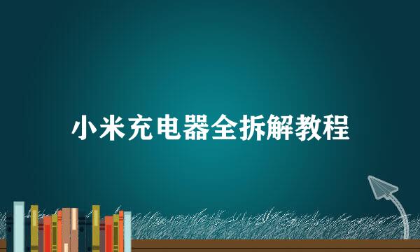 小米充电器全拆解教程
