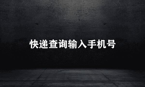 快递查询输入手机号