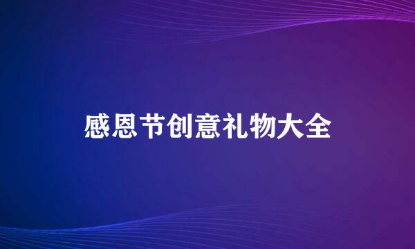 感恩节创意礼物大全