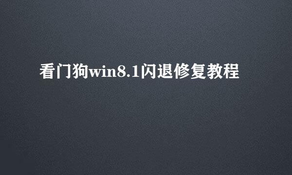 看门狗win8.1闪退修复教程