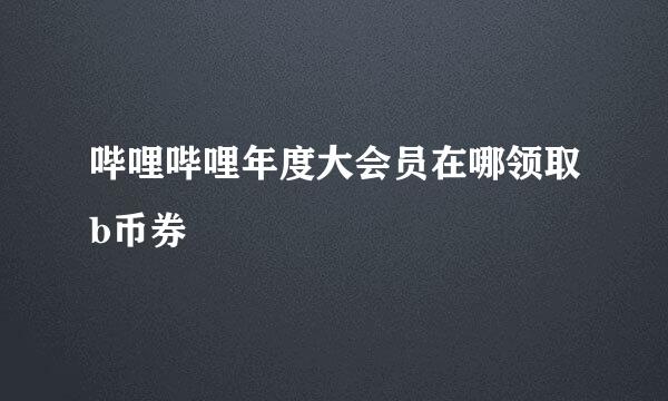 哔哩哔哩年度大会员在哪领取b币券
