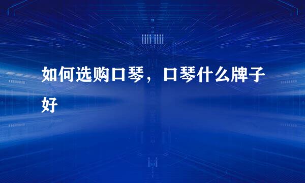 如何选购口琴,口琴什么牌子好