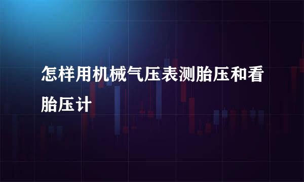 怎样用机械气压表测胎压和看胎压计
