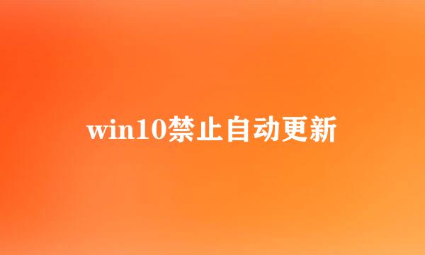 win10禁止自动更新