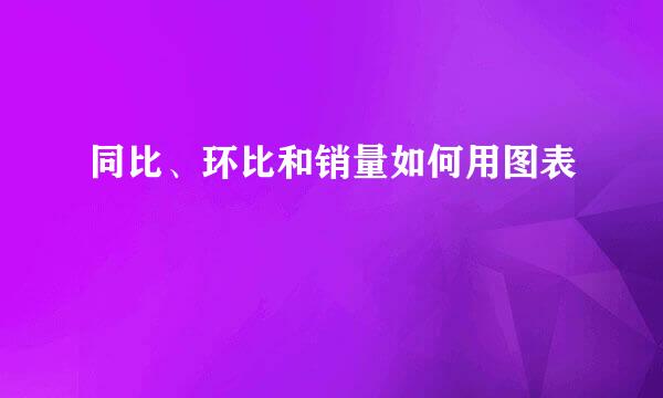 同比、环比和销量如何用图表