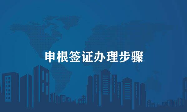 申根签证办理步骤