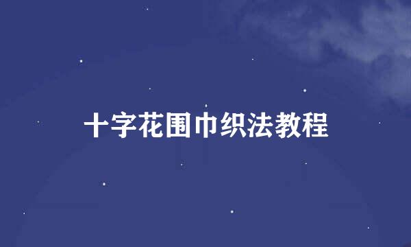 十字花围巾织法教程