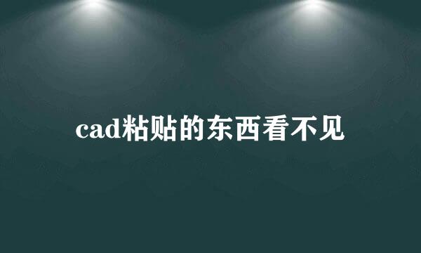 cad粘贴的东西看不见