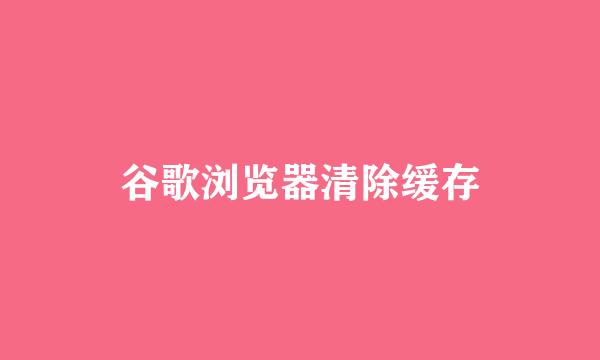 谷歌浏览器清除缓存