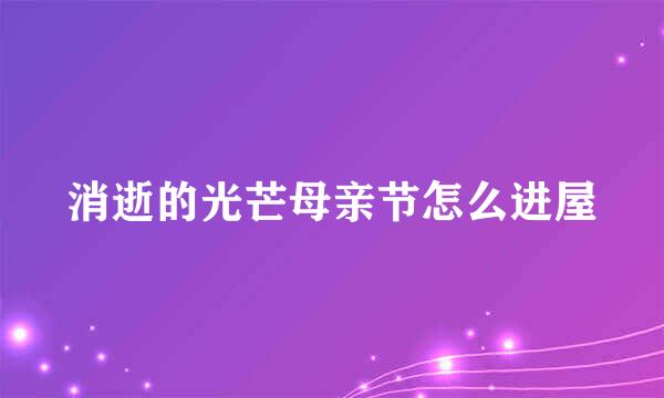 消逝的光芒母亲节怎么进屋
