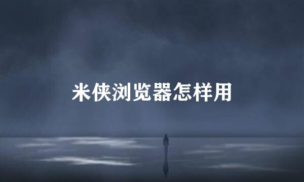 米侠浏览器怎样用