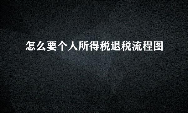怎么要个人所得税退税流程图