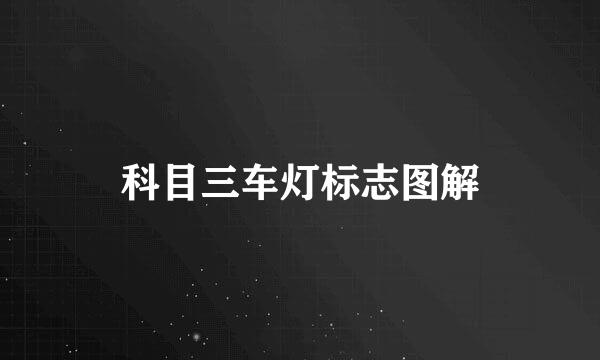 科目三车灯标志图解