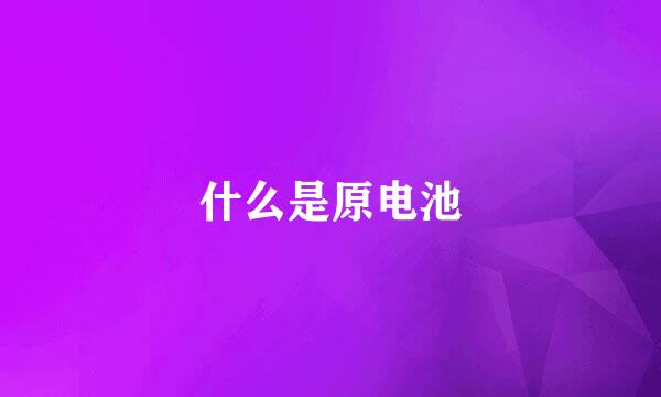 什么是原电池