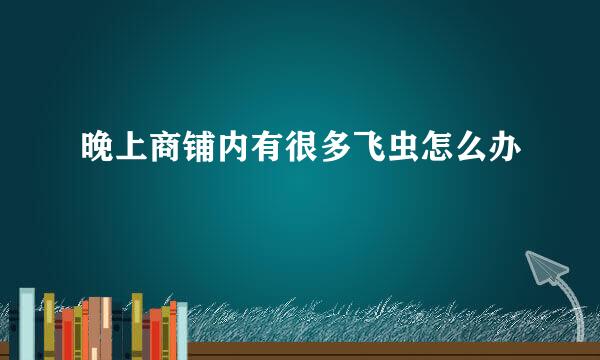 晚上商铺内有很多飞虫怎么办