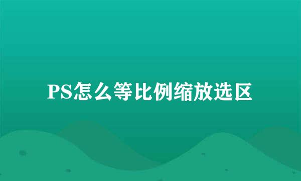 PS怎么等比例缩放选区