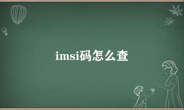 imsi码怎么查
