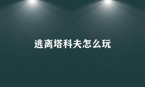 逃离塔科夫怎么玩