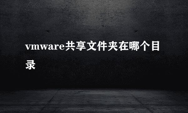 vmware共享文件夹在哪个目录