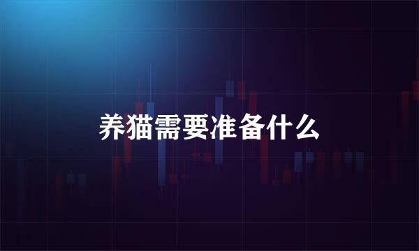 养猫需要准备什么