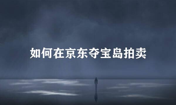 如何在京东夺宝岛拍卖