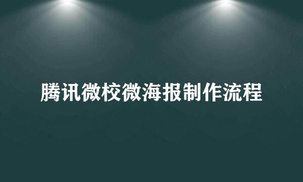 腾讯微校微海报制作流程