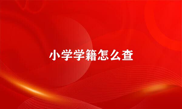 小学学籍怎么查