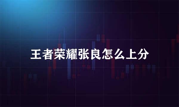 王者荣耀张良怎么上分
