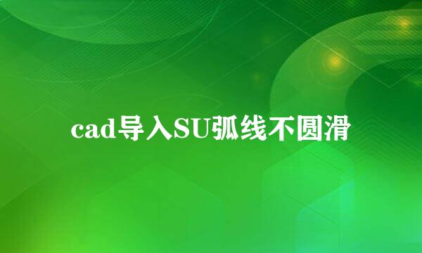 cad导入SU弧线不圆滑