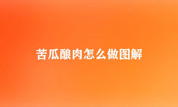 苦瓜酿肉怎么做图解