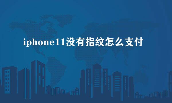 iphone11没有指纹怎么支付