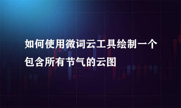 如何使用微词云工具绘制一个包含所有节气的云图