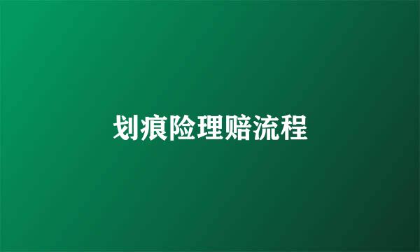 划痕险理赔流程