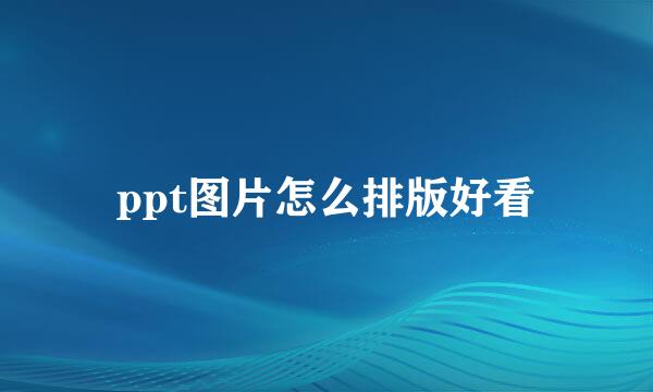 ppt图片怎么排版好看
