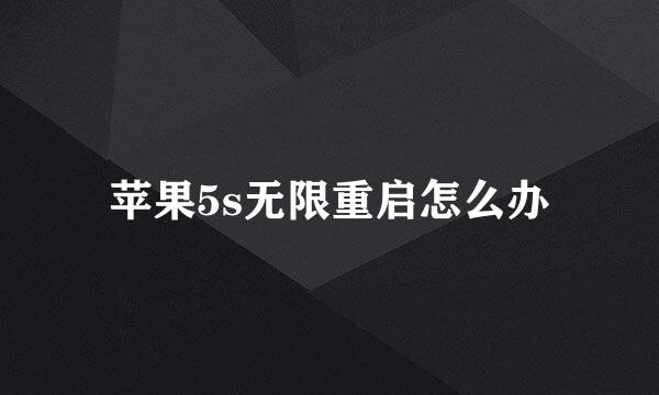 苹果5s无限重启怎么办