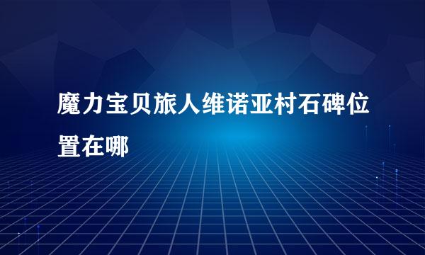 魔力宝贝旅人维诺亚村石碑位置在哪