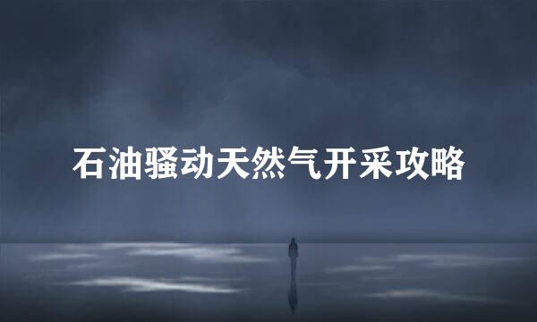 石油骚动天然气开采攻略