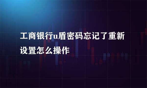 工商银行u盾密码忘记了重新设置怎么操作
