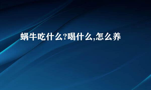 蜗牛吃什么?喝什么,怎么养