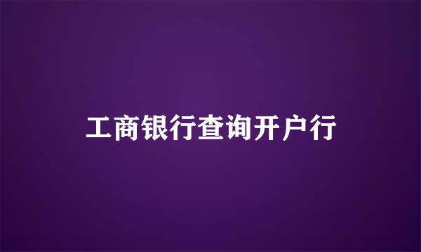 工商银行查询开户行